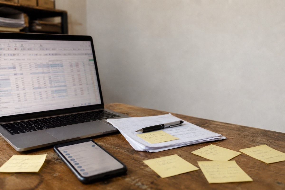Contatti clienti sparsi tra fogli Excel, rubrica e appunti cartacei